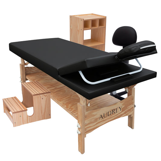 Kit Estética Audrey: Maca Plus 2, Carrinho, Escadinha e Mocho