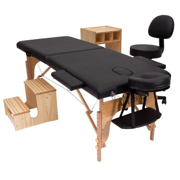 Kit Estética Audrey: Maca Pro, Carrinho, Escada e Mocho